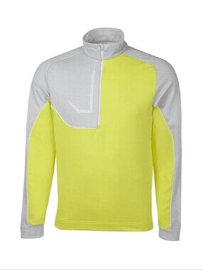 Galvin Green Daxton Insula 1/2 Zip Golf Pullover Sunny Lime Cool Gray White XL